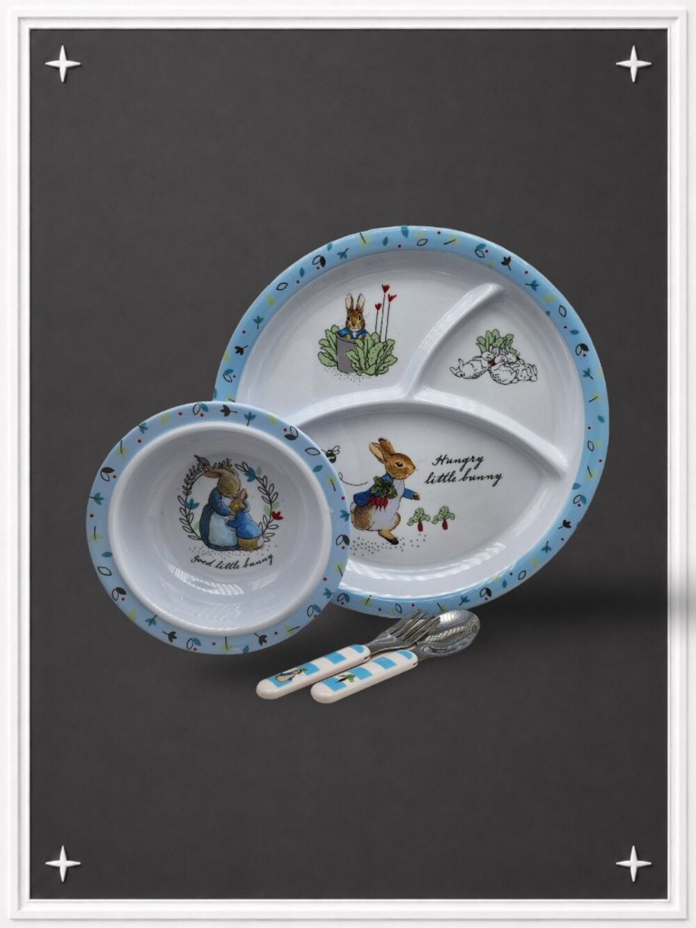 Beatrix Potter Peter Rabbit Plate, Bowl & Utensils Set